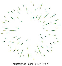 Círculos coloridos y coloreados aleatorios, puntos, especkles y pecas de elemento concéntrico, circular y radial. Pointillista, punintillismo aleatorio de círculos policromados de semitono