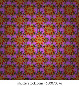 Colorful colored tile mandala on a lilac background. Boho abstract seamless pattern. Unusual vector ornament decoration. Intricate floral design element for wallpaper, paper, fabric print, furniture.