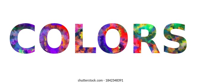 Colorful colors text word vector design