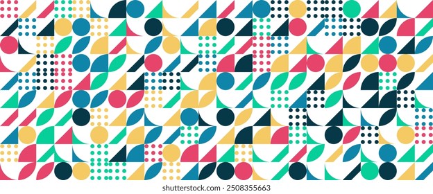 Colorful colourful abstract geometric vector pattern mosaic shapes banner