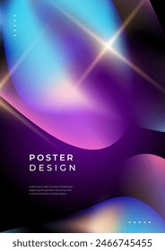 Colorful colourful modern abstract gradient poster