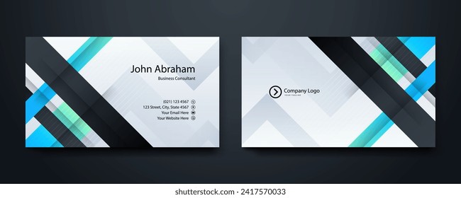 Colorful colourful modern and clean professional business card template