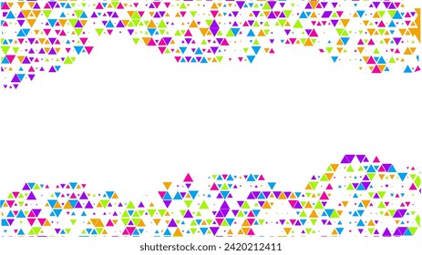 Colorful colourful modern minimalist mid century neo geometric mosaic triangle bauhaus style memphis seamless pattern abstract vector illustration