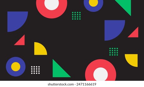 Colorful colourful modern vector abstract creative geometric shapes background minimalist