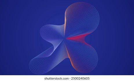 Colorido diseño de fondo de onda sonora de música. Volante de sonido con ondas de línea de gradiente abstractas