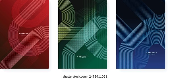 Colorful colourful vector abstract modern line futuristic tech poster. Modern cover template for annual report, flyer, brochure, presentation, poster, and catalog