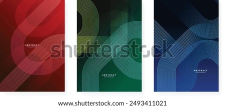 Colorful colourful vector abstract modern line futuristic tech poster. Modern cover template for annual report, flyer, brochure, presentation, poster, and catalog