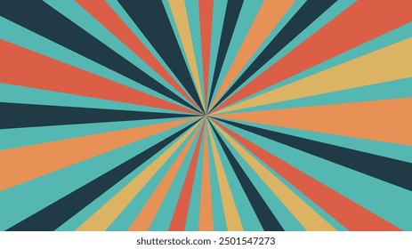 Fondo retro de explosión de Vector colorido