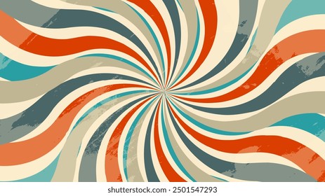 Colorido colorido Vector clásico retro rayas vintage sunburst fondo