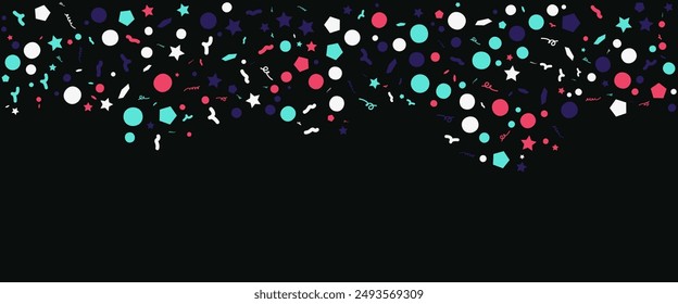 Colorful colourful vector colorful confetti banner