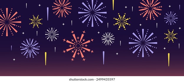 Colorful colourful vector decorative new year banners