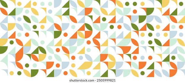 Bunte bunte Vektorflachmosaik-Banner mit Formen