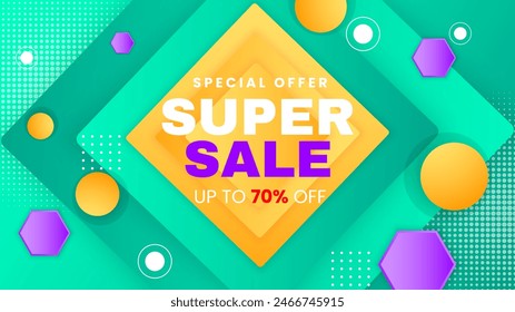 Colorful colourful vector illustration mega big sale discount background design. Vector super sale template design. Big sales special offer. End of season party background