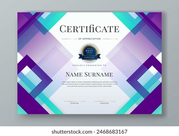 Colorful colourful vector modern elegant and luxury certificate template for corporate