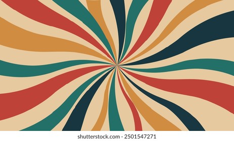 Farbenfroh bunt Vektor Retro klassisch Vintage Sunburst Strahlen Hintergrund