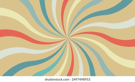 Colorful colourful vector retro zoom sunburst rays classic design
