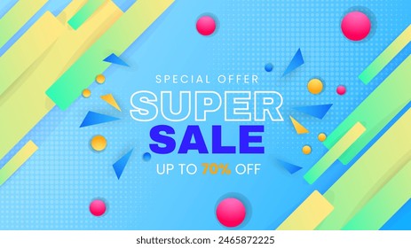 Colorful colourful vector special discount background. Vector super sale template design. Big sales special offer. End of season party background