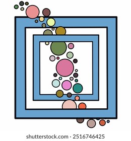 colorful combination of abstract geometry