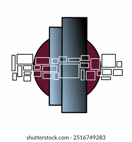 Combinación colorida de geometría abstracta