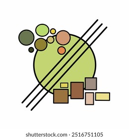 Combinación colorida de geometría abstracta