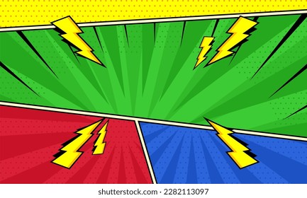 Colorful comic abstract cartoon template background