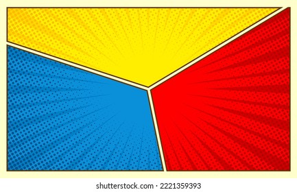 Colorful comic abstract frame scene background