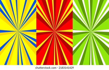Fondo colorido del conjunto abstracto de historietas