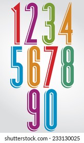 Colorful comic animated tall numbers with white outline.