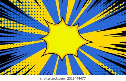 colorful comic background with yellow and blue combination color