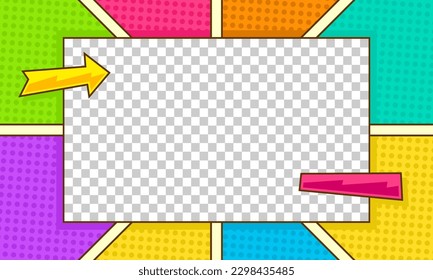 Colorful comic blank background design