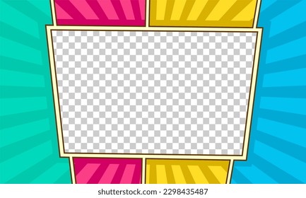 Diseño de fondo en blanco de historietas coloridas
