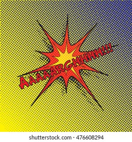 Colorful comic book style explosion vector design