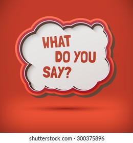 Colorful comic bubble (Abstract speech bubble)