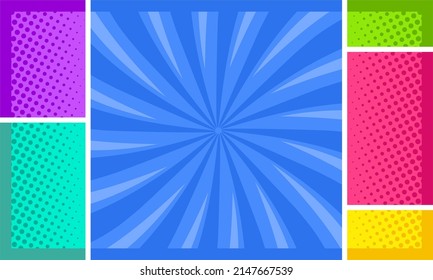 Colorful comic cartoon background design