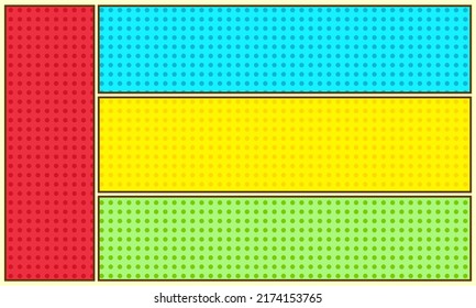 Colorful comic cartoon page background