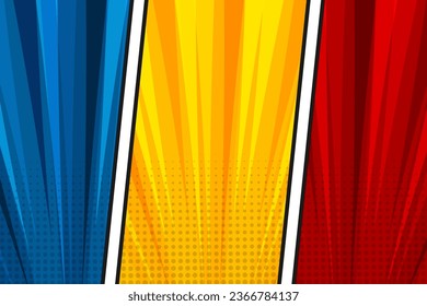 Colorful comic cartoon scene abstract background