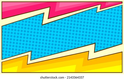 Dibujo cómico colorido con trueno