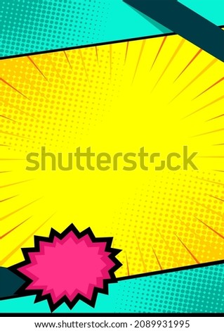 Colorful comic cover background template