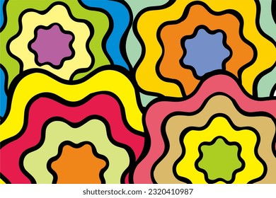 Colorful comic doodle for background. Cartoon pattern for poster, banner, flyer, leaflet, brochure, ads, wrapping paper, and more.