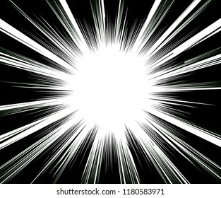 colorful Comic and manga books speed lines background. light explosion background. vector illustration design