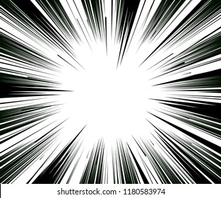 colorful Comic and manga books speed lines background. light explosion background. vector illustration design