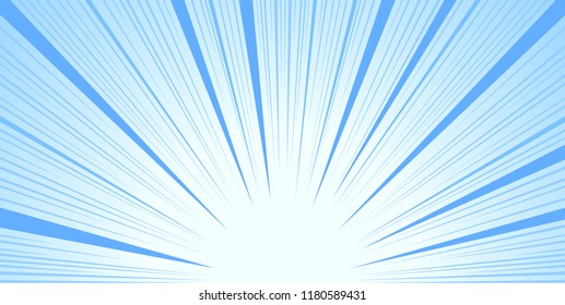 colorful Comic and manga books speed lines background. light explosion background. vector illustration design