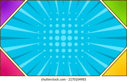 Diseño de fondo de página de historietas coloridas