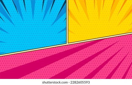 Colorful comic pop art abstract background design