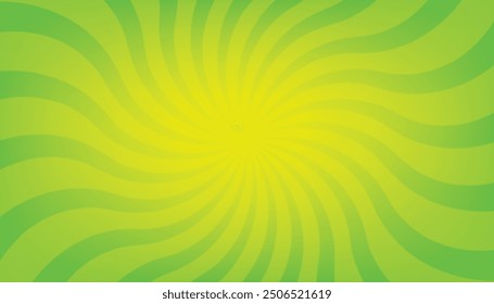 Colorful comic pop art abstract background. comic book green background. sunbust wave rays. comic background template