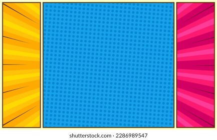 Colorful comic pop art background