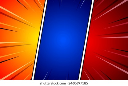 Bunte Comic Pop Art Hintergrund Vorlage mit Halbtoneffekt.