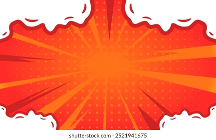 Colorful comic pop art background with cloud illustration. book cover vector