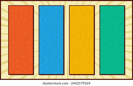 Colorful comic pop art set background