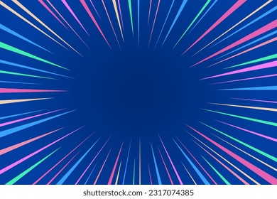 Líneas de velocidad radial de cómic coloridas